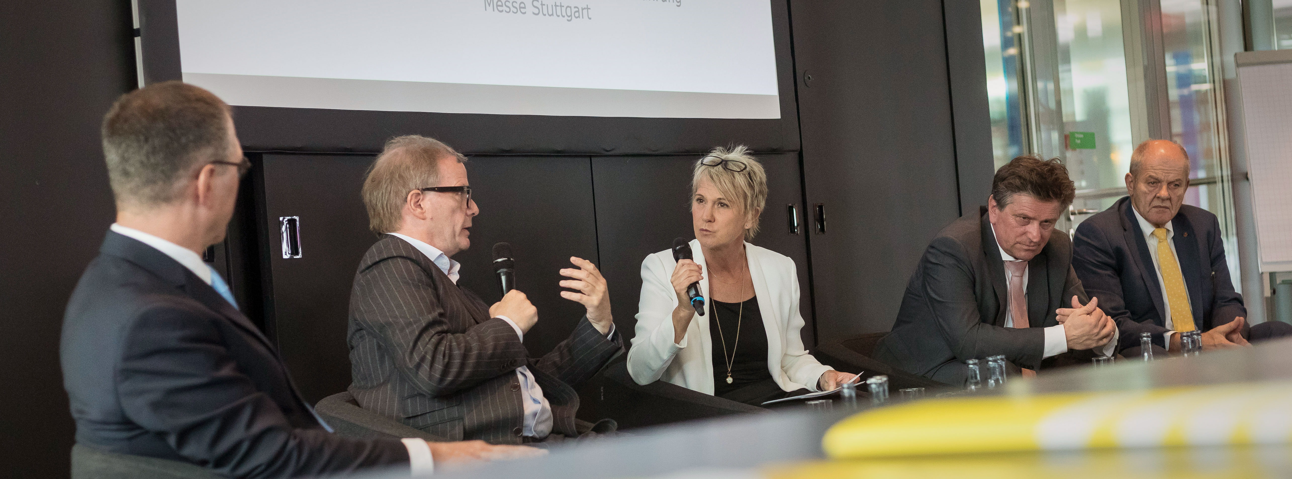 Moderation des Pressetalks zur Eröffnung der „PFLEGE PLUS“, Messe Stuttgart, Mai 2018